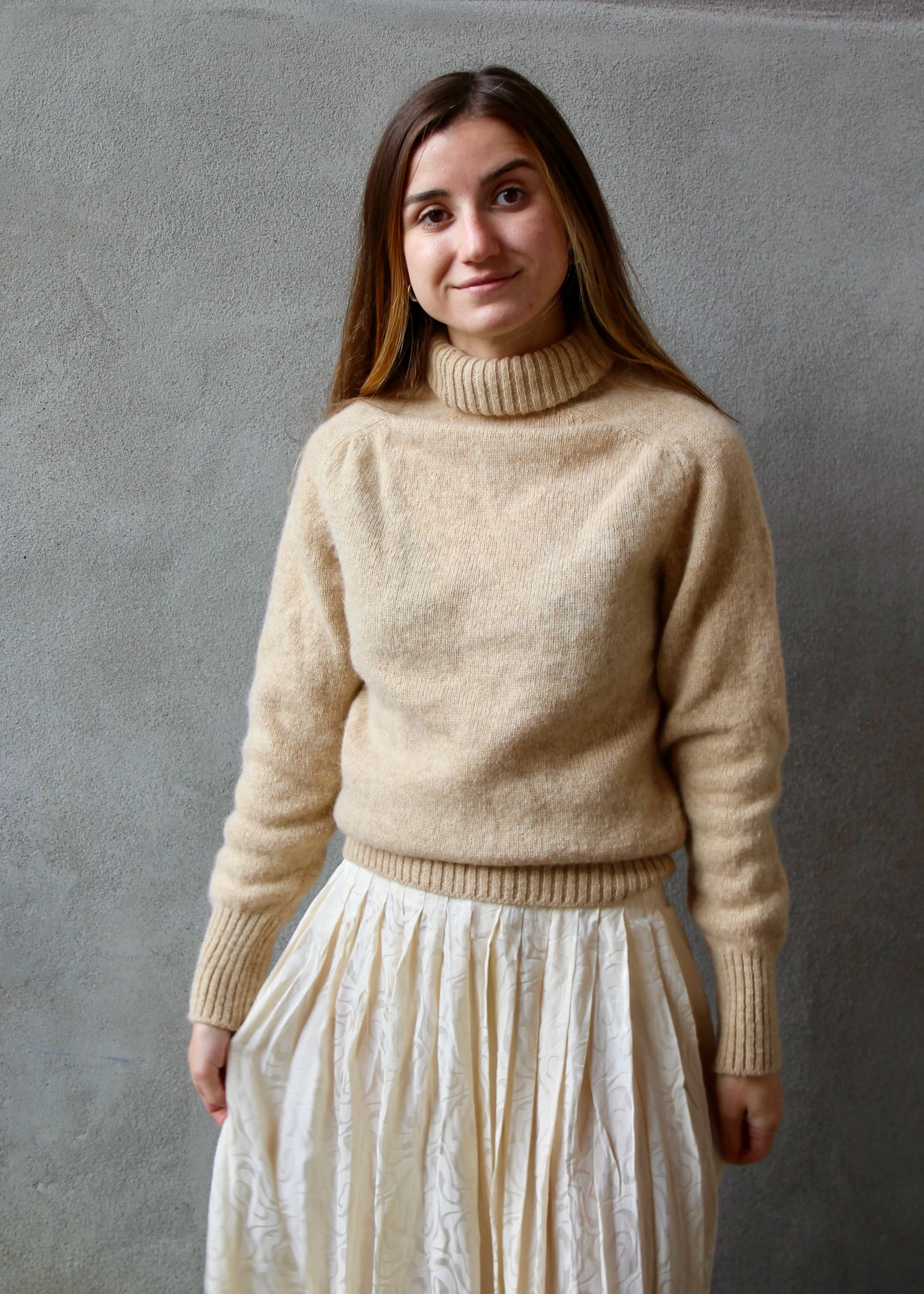 70s HBC Oat Lambswool Turtleneck XS-M
