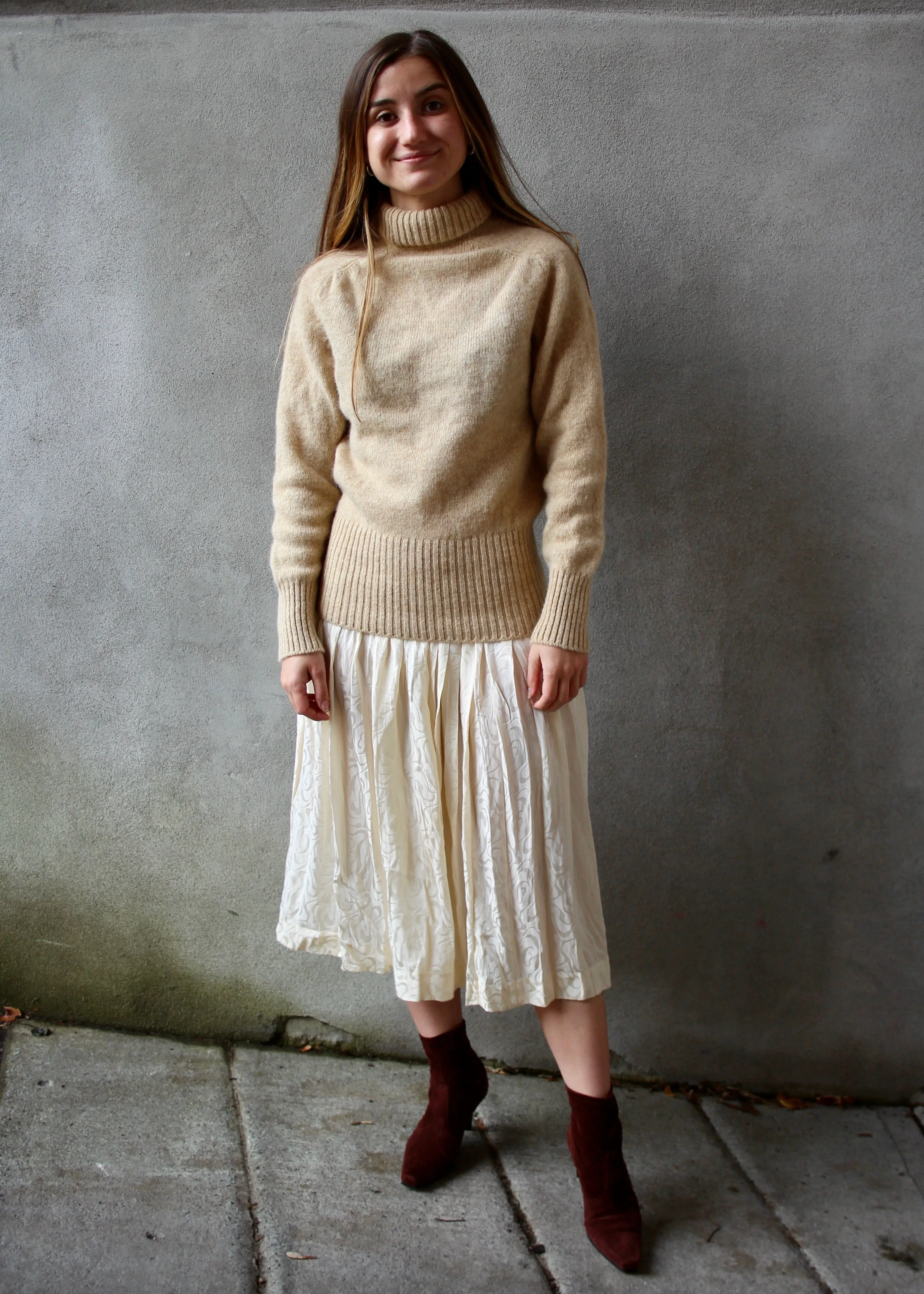 70s HBC Oat Lambswool Turtleneck XS-M