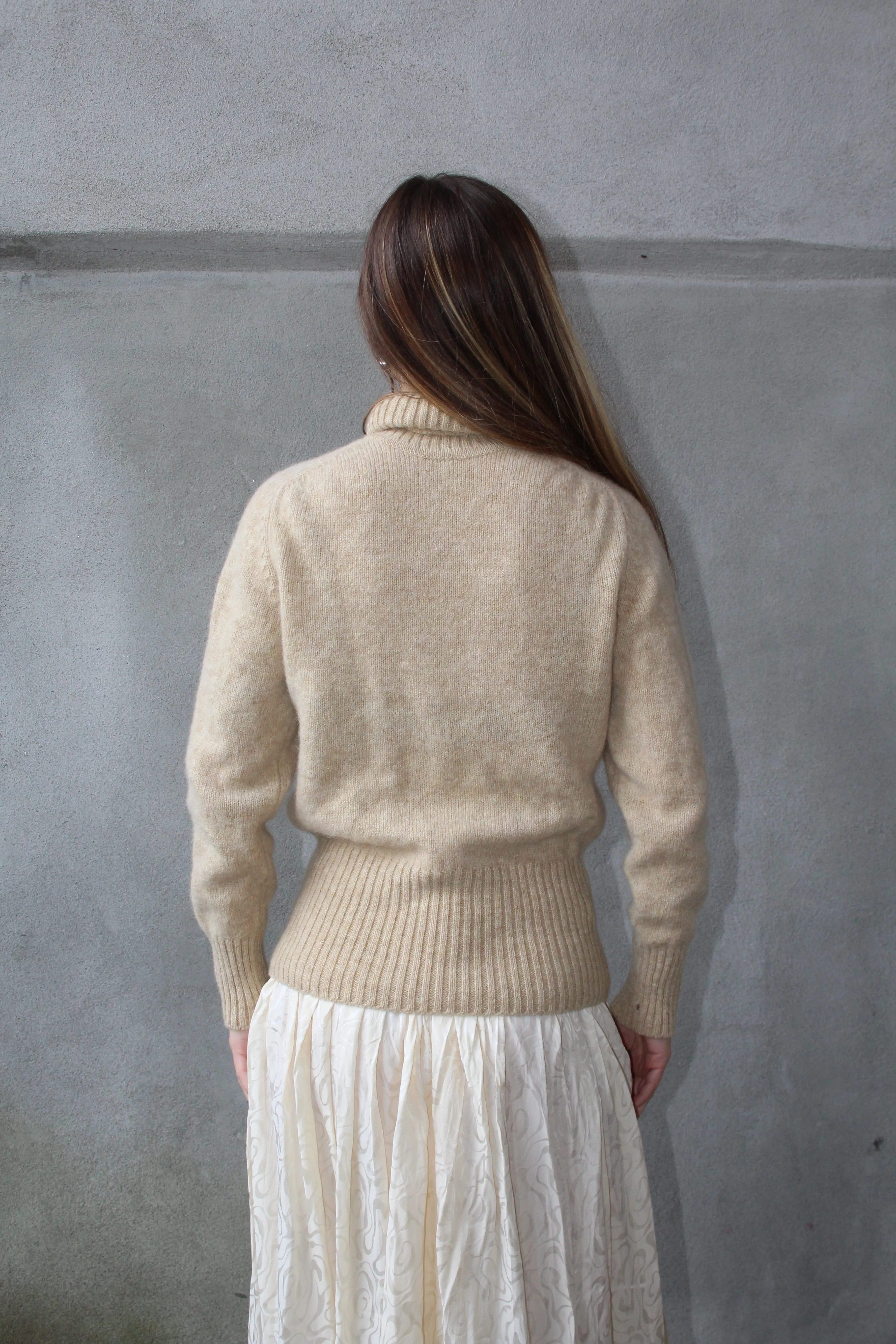 70s HBC Oat Lambswool Turtleneck XS-M
