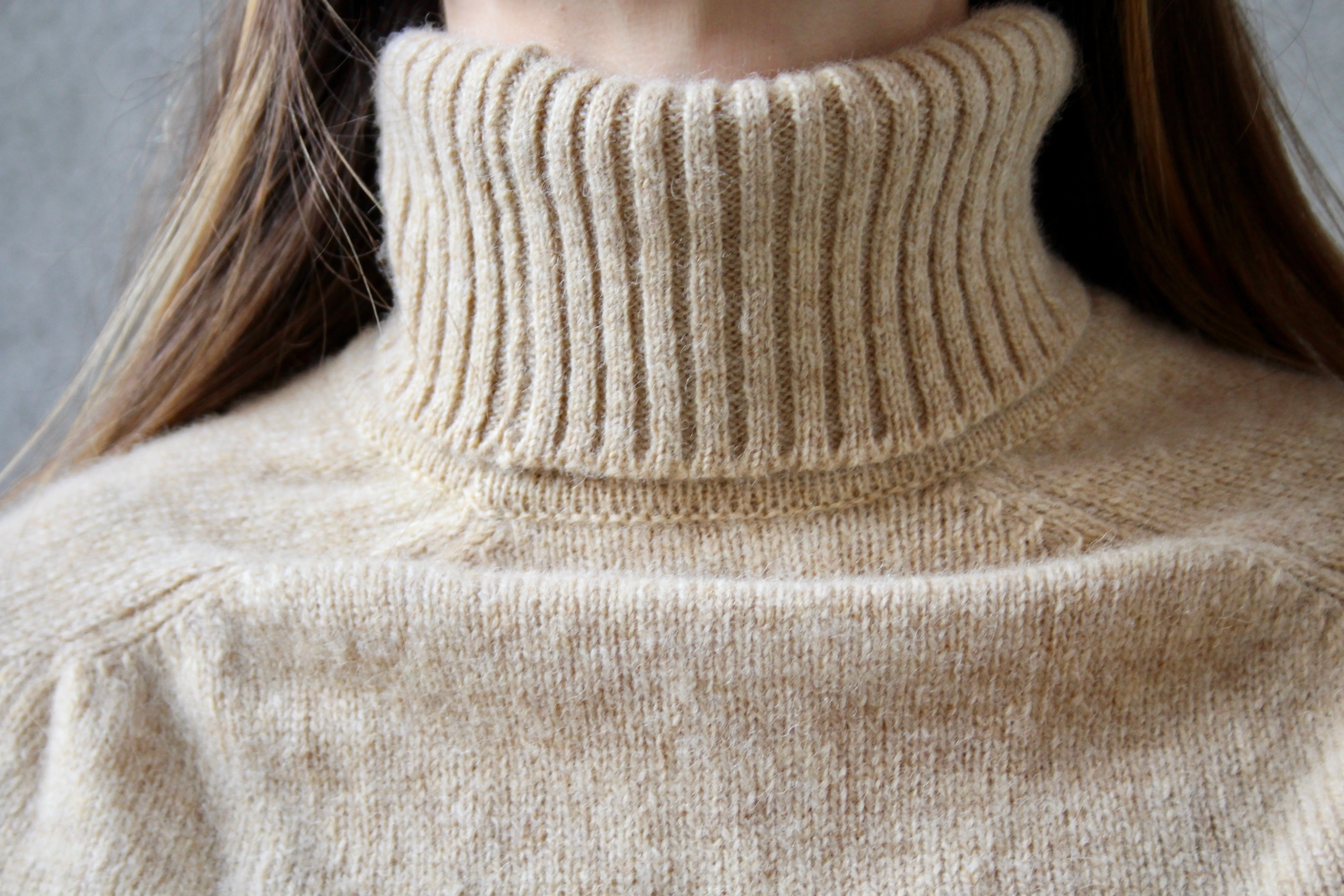 70s HBC Oat Lambswool Turtleneck XS-M
