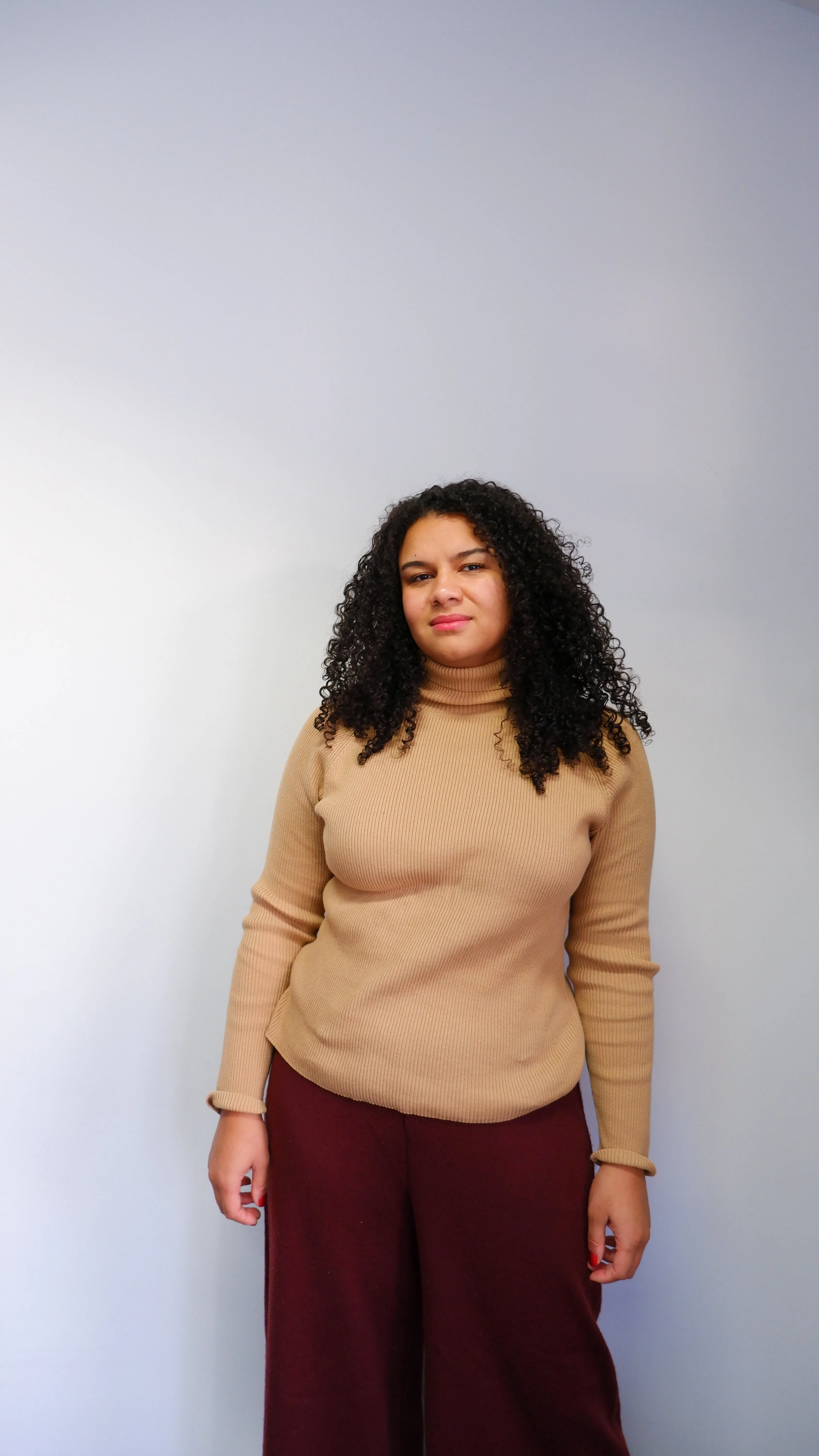 80s Laura Ashley Camel Turtle Neck - L/XL