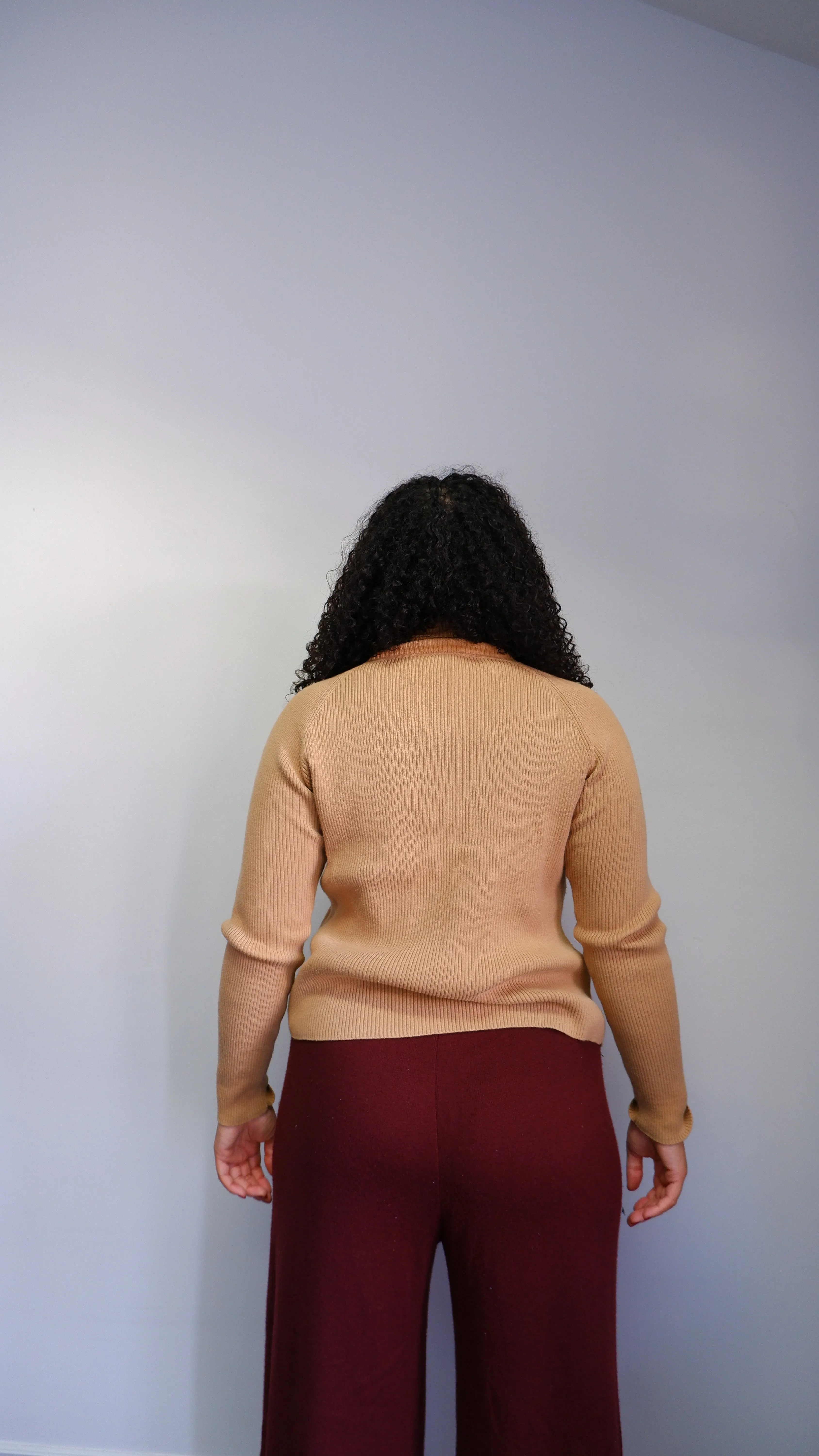 80s Laura Ashley Camel Turtle Neck - L/XL