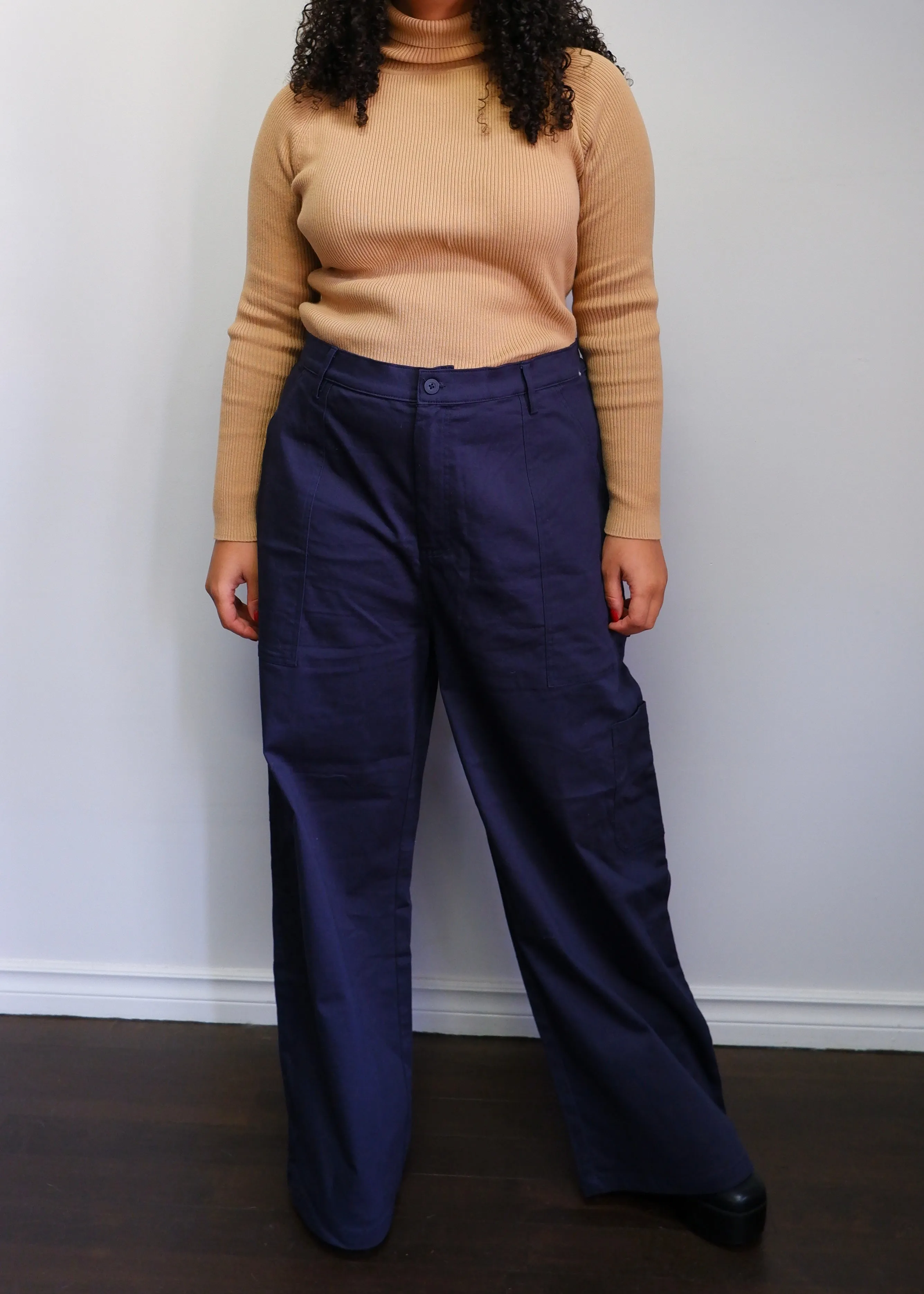 80s Laura Ashley Camel Turtle Neck - L/XL