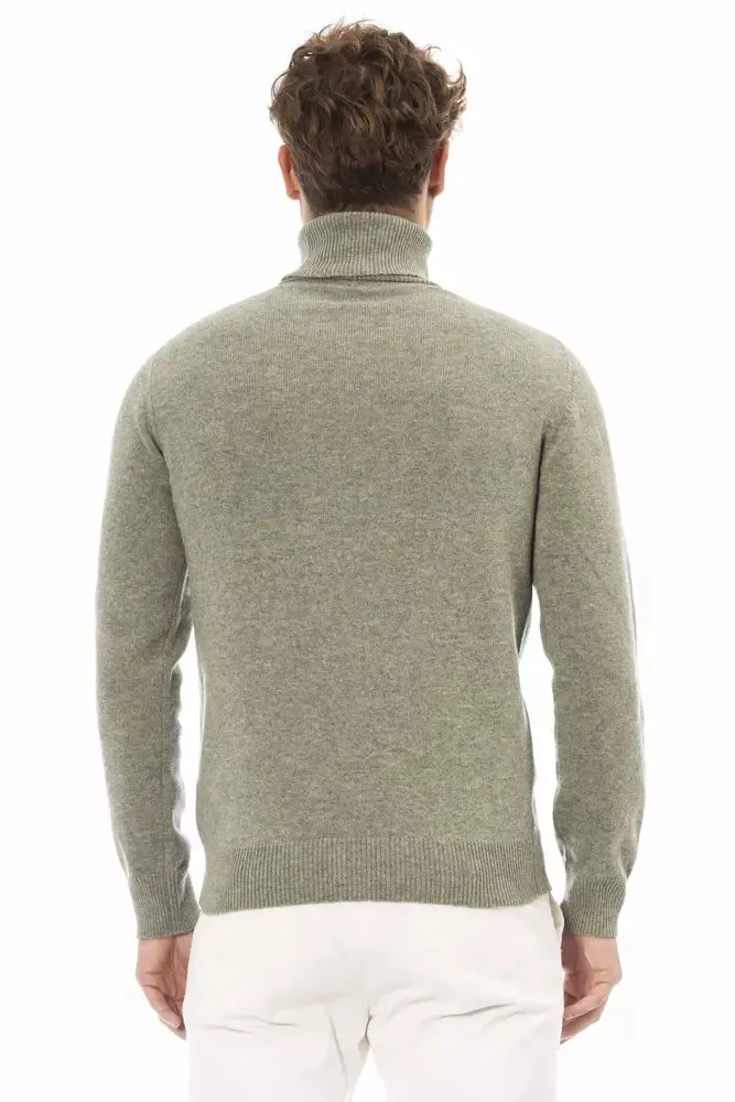 Alpha Studio Green Wool Sweater