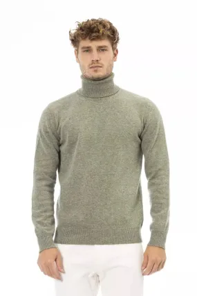 Alpha Studio Green Wool Sweater