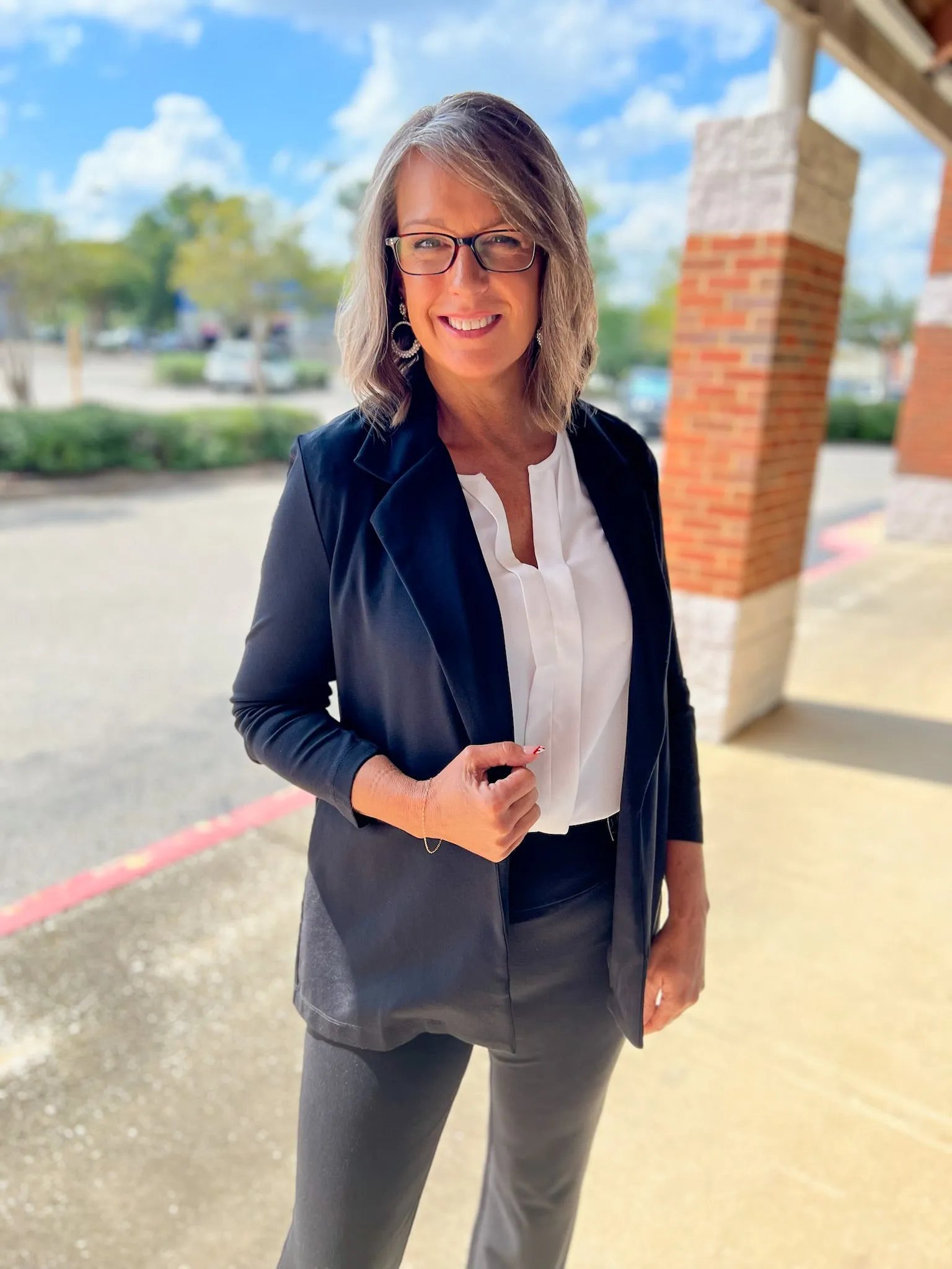 Anything For You Black 3/4 Length Ruched Sleeve Fitted Magic Blazer