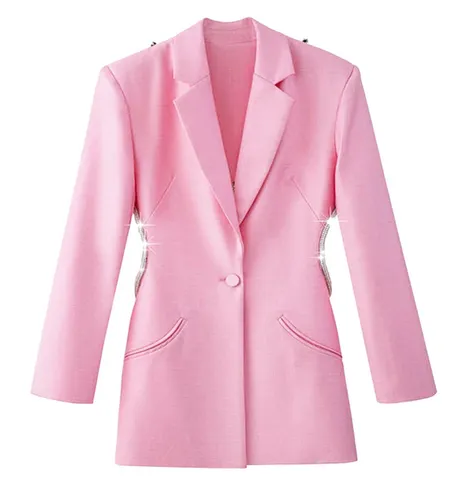 Backless Diamond Blazer Dress