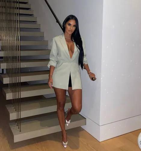 Backless Diamond Blazer Dress