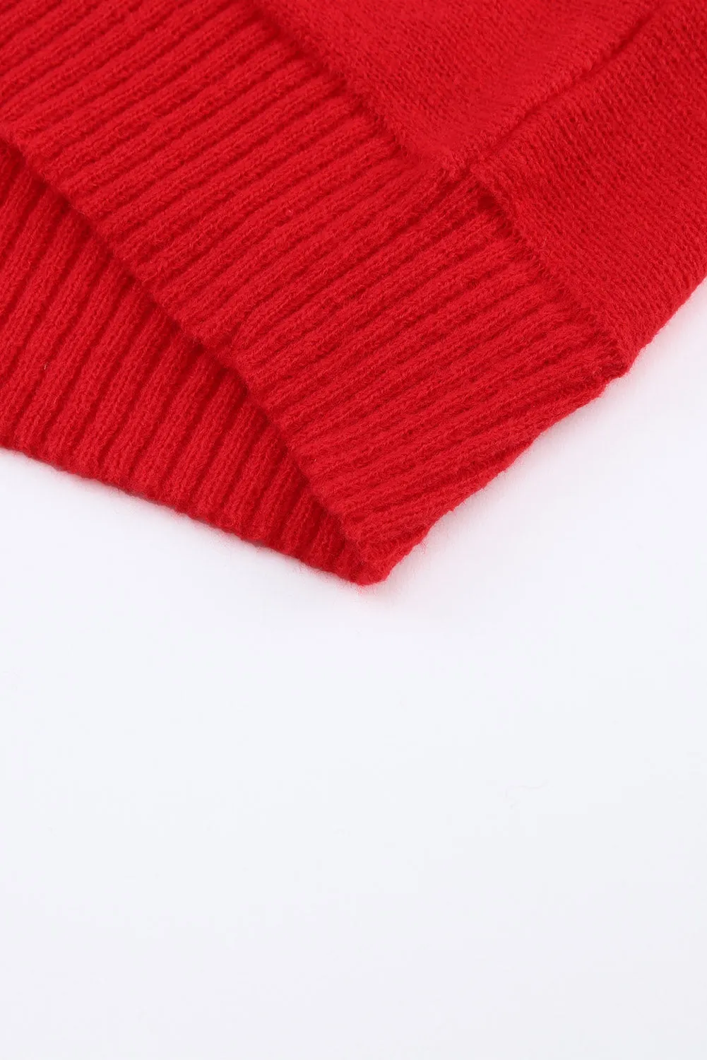 Balloon Sleeve Turtleneck Christmas Sweater