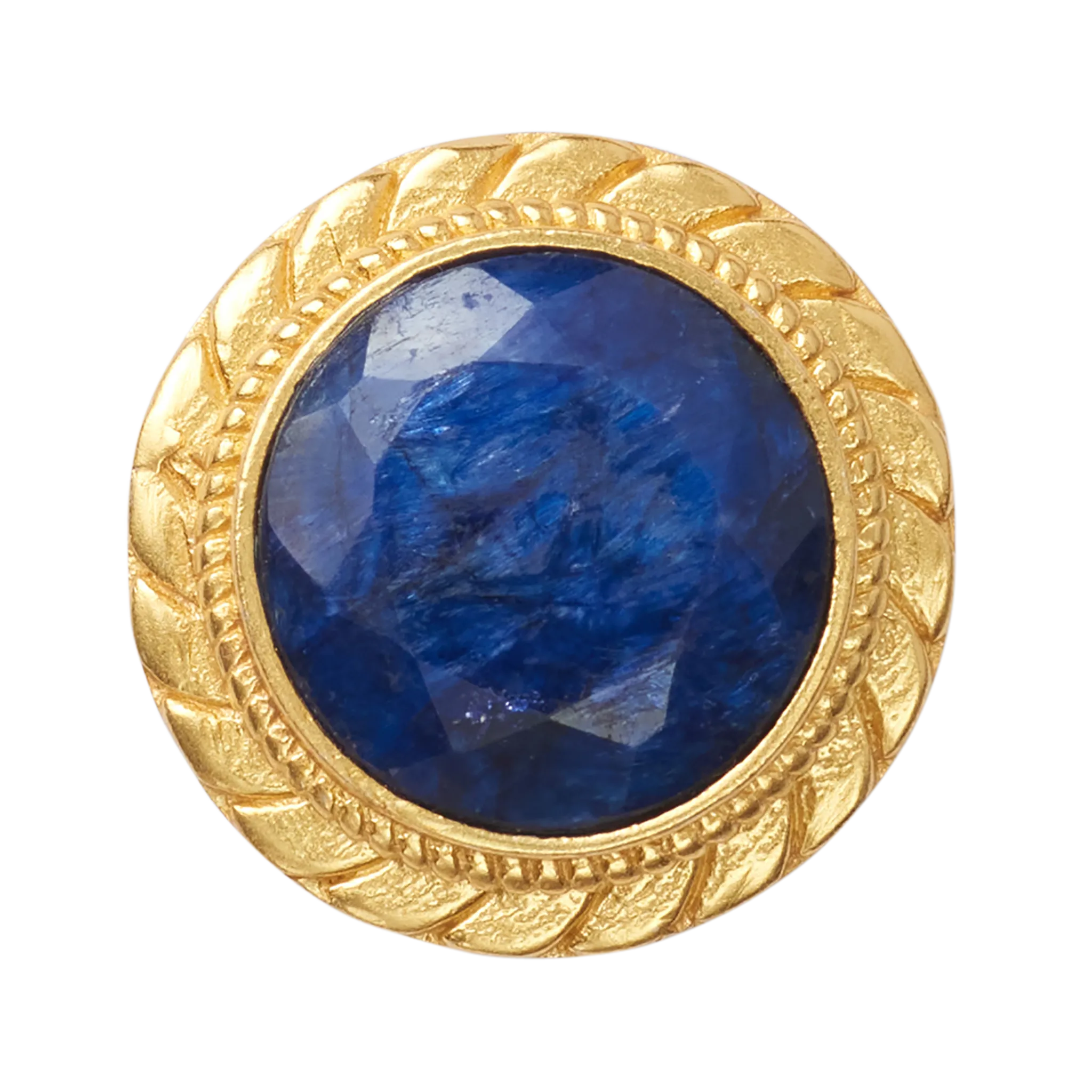 Blue Stone Button Large