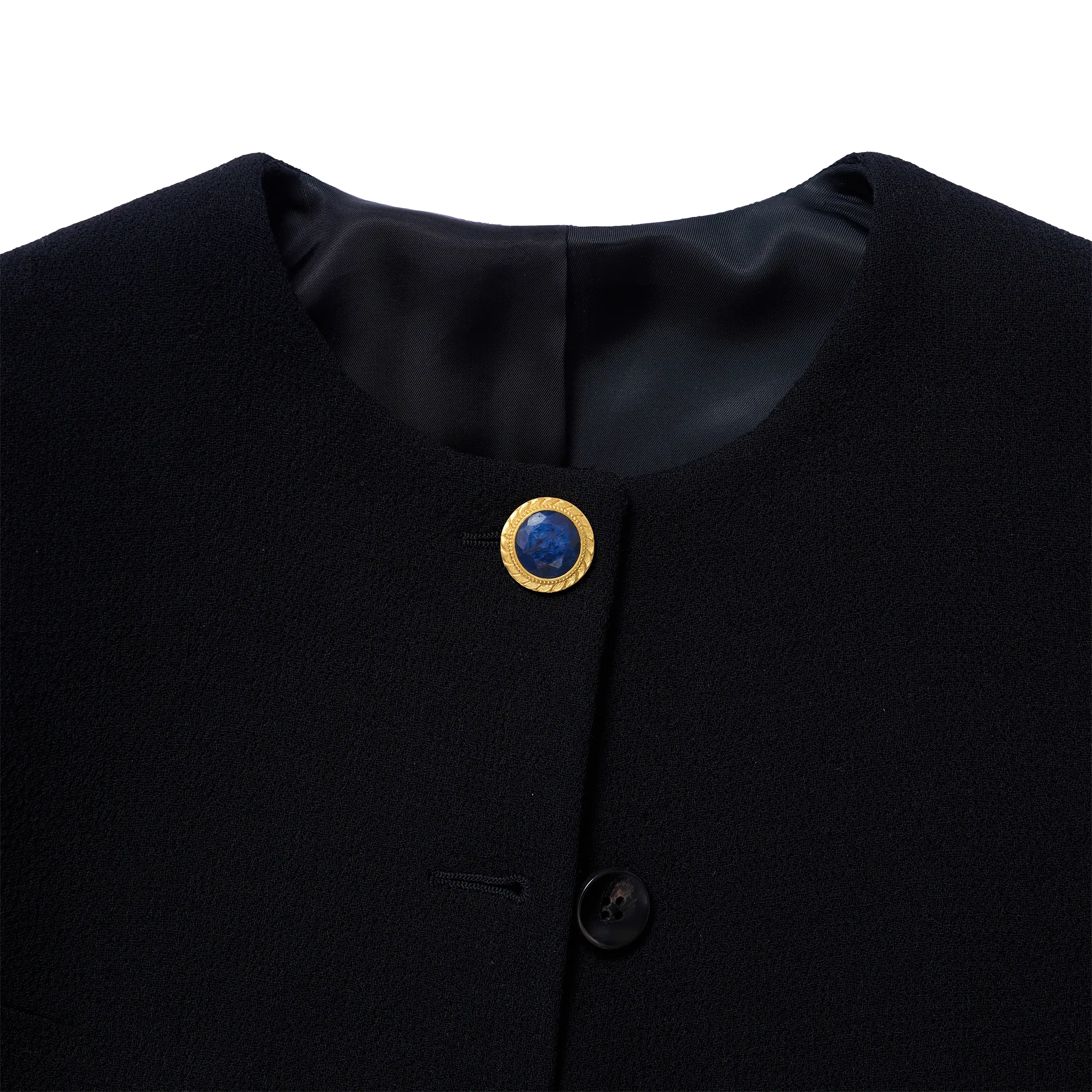Blue Stone Button Large