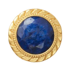 Blue Stone Button Large