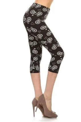Blue Zone Planet |  Multi-color Print, Cropped Capri Leggings
