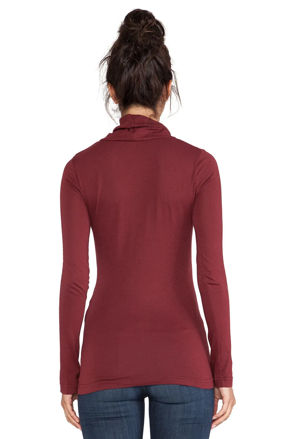 Bobi Long Sleeve Turtleneck | Malbec