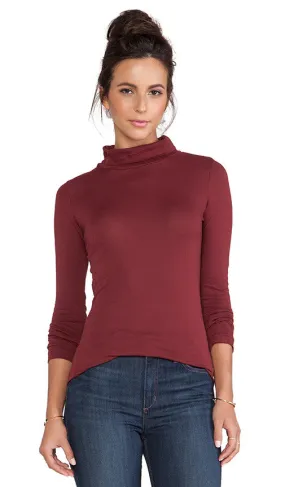 Bobi Long Sleeve Turtleneck | Malbec