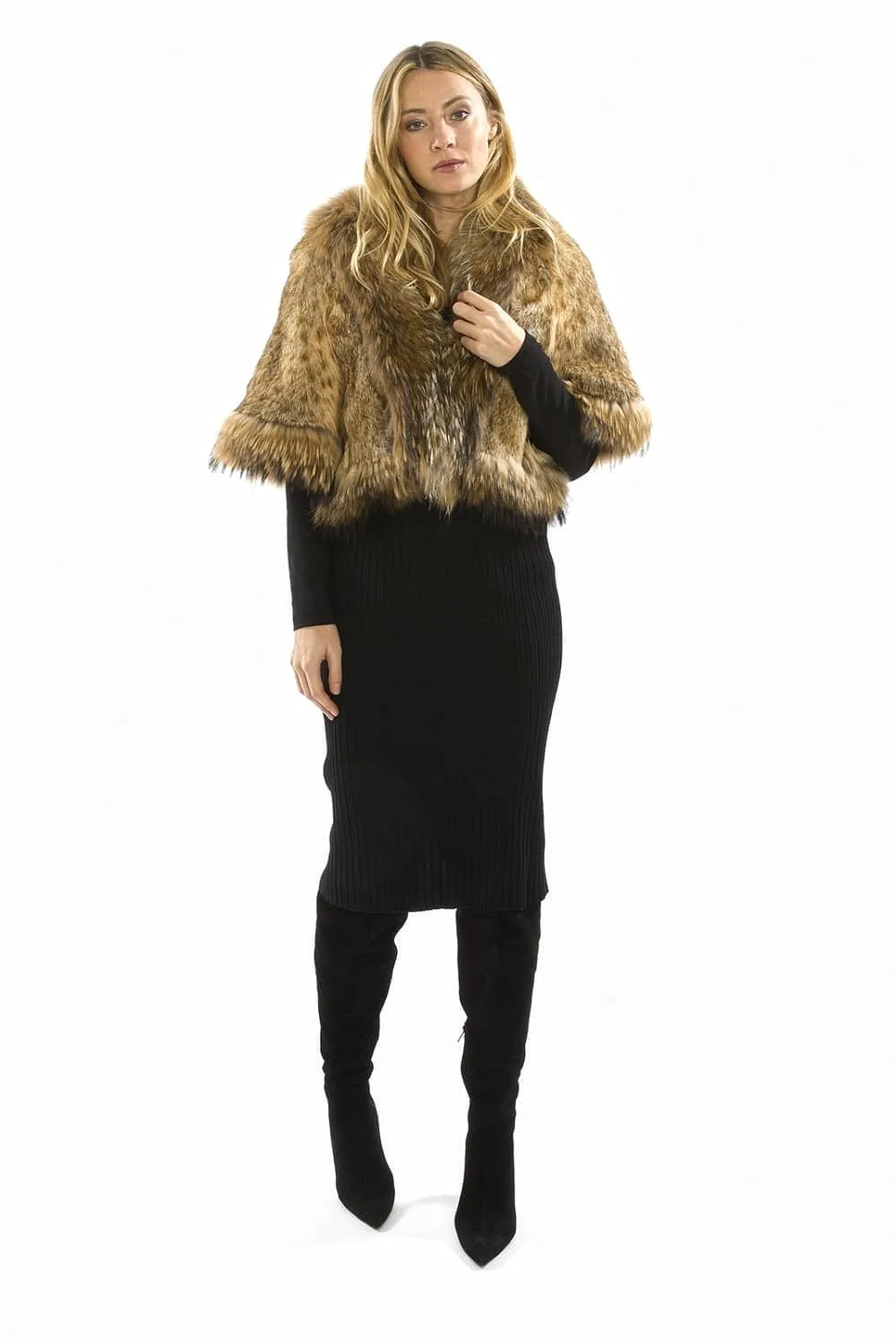 Buy Me Fur - Women's Mocha Fox Fur Cape