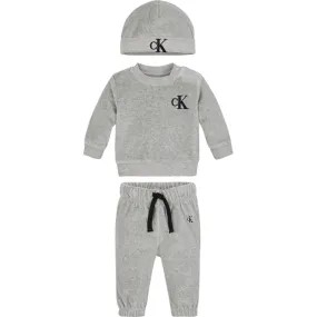 Calvin Klein Velvet HWK Beanie Gaveæske Light Grey Heather