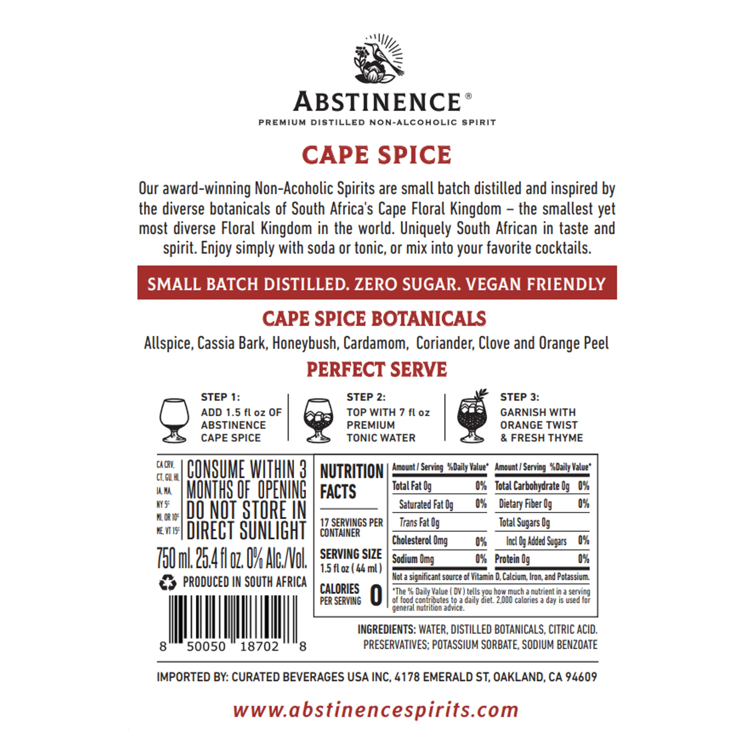 Cape Spice by Abstinence Spirits