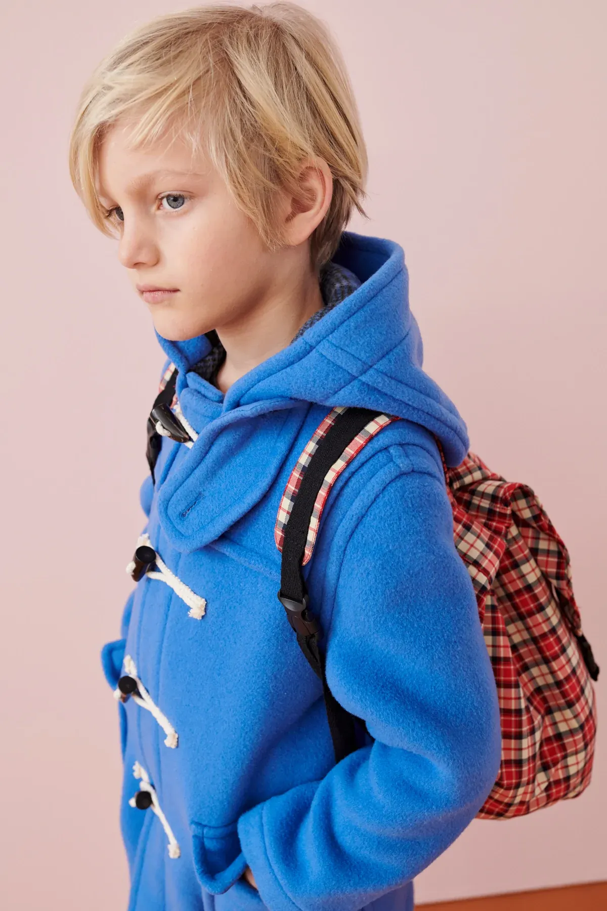 Caramel Swift Duffle Coat - Sailor Blue - 3Y Last Ones