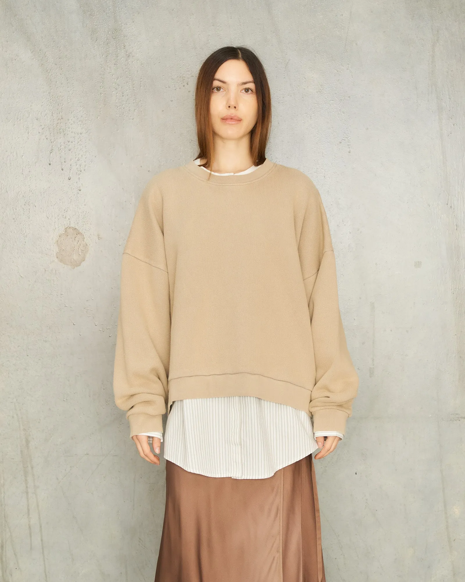 Concrete Grey Crew-Neck Sweatshirt