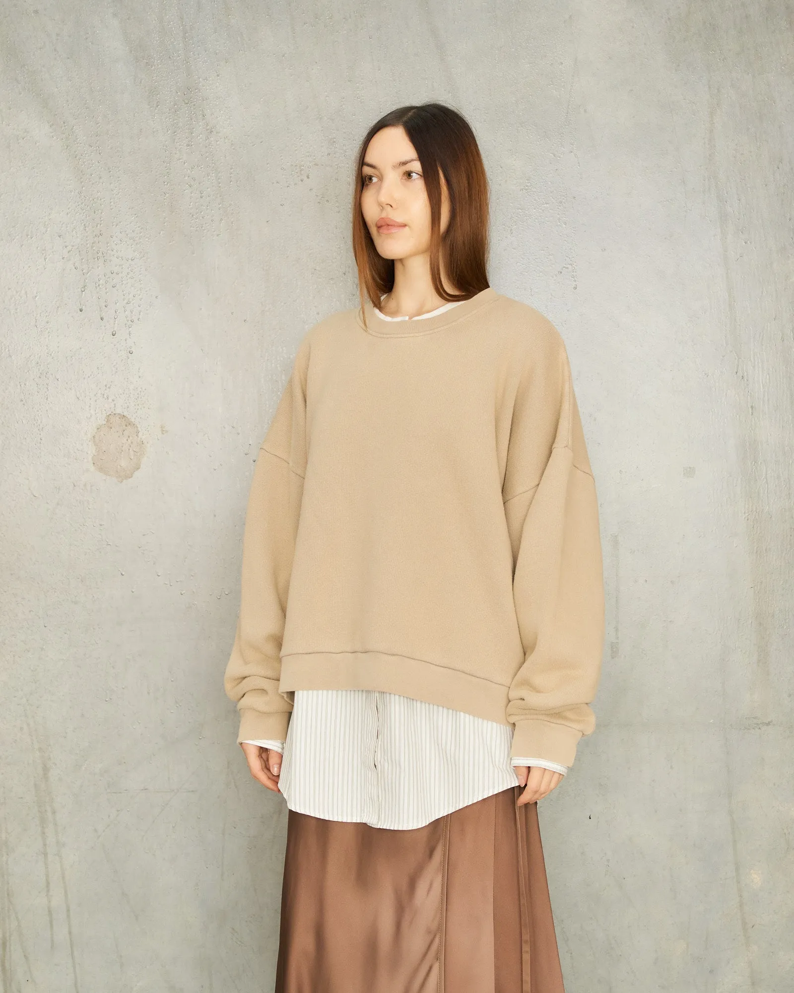 Concrete Grey Crew-Neck Sweatshirt