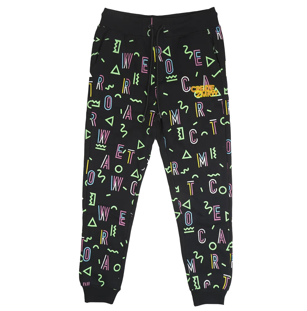 CREATE 2MRW GRAPHIC JOGGER PANTS BLACK - CF1443