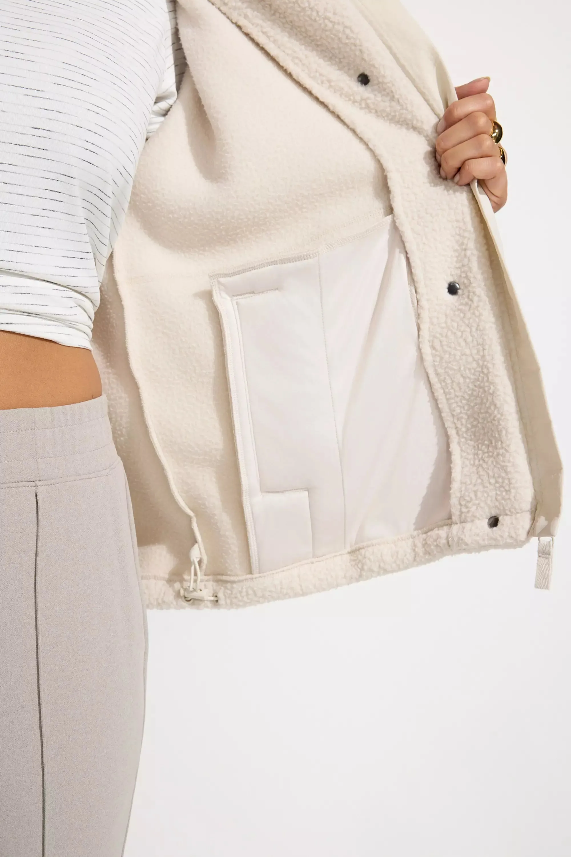 Cropped Fleece Jacket