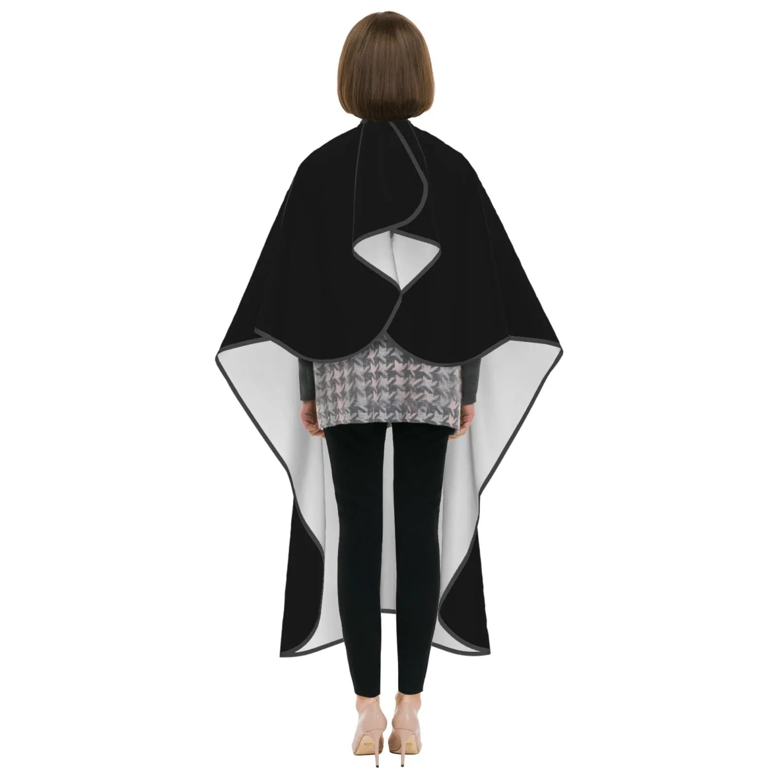 Custom Barber Cape Personalized Logo Text Photo Professional Hair Cutting Cape Customized Haircut Salon Cape for Hairdresser Styling & Home, 1 PCS Black Adult Size