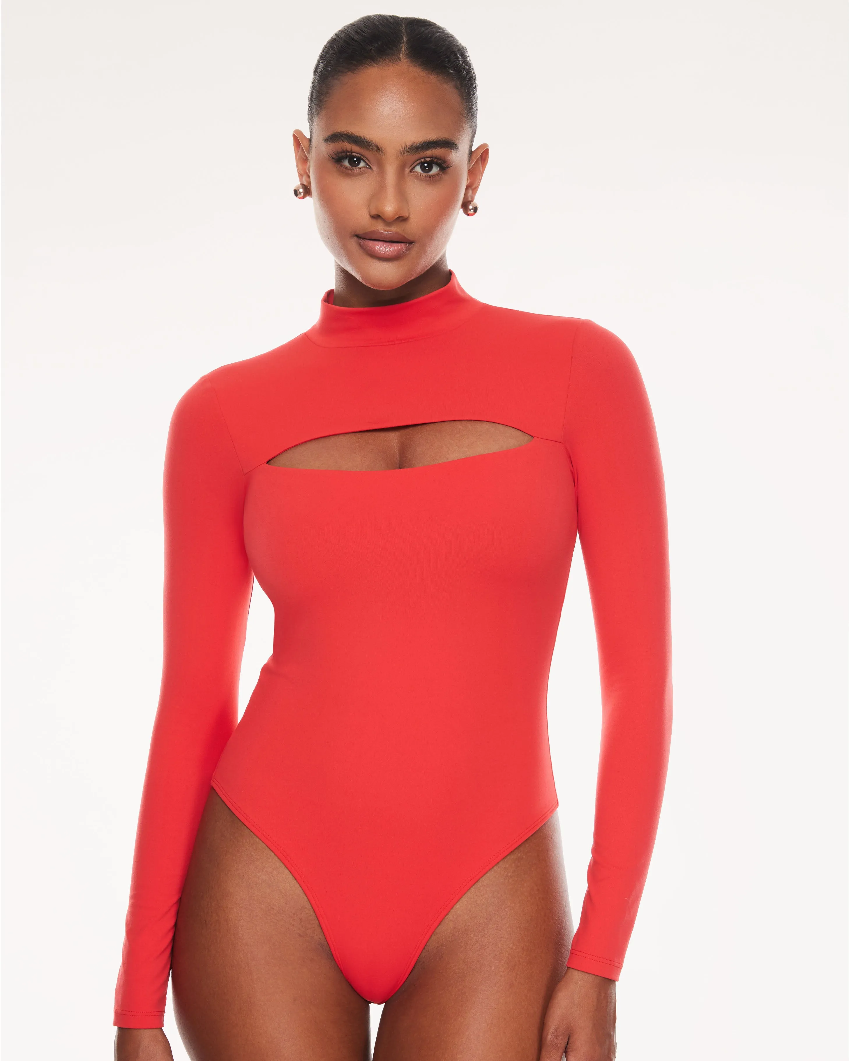 Cut Out Long Sleeve Bodysuit