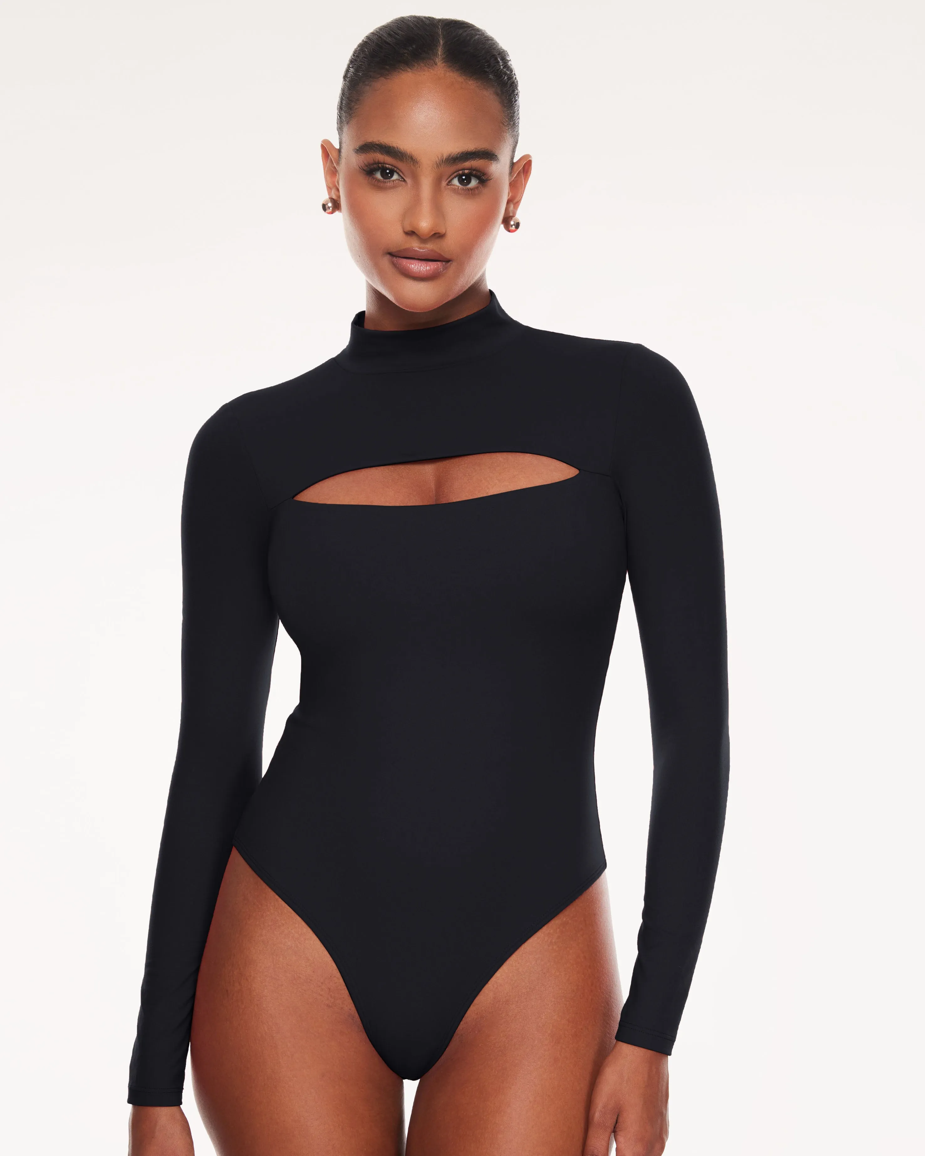 Cut Out Long Sleeve Bodysuit