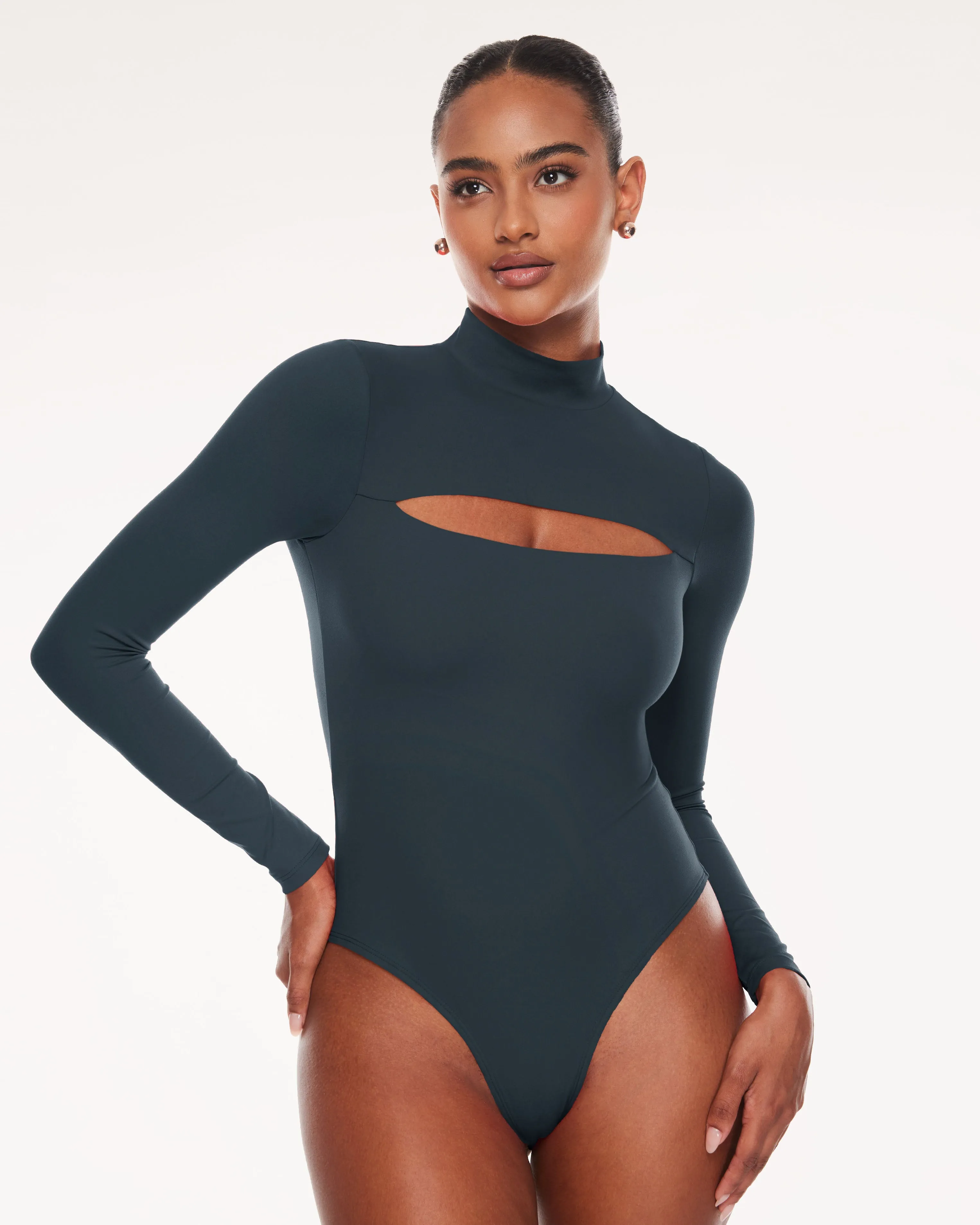 Cut Out Long Sleeve Bodysuit