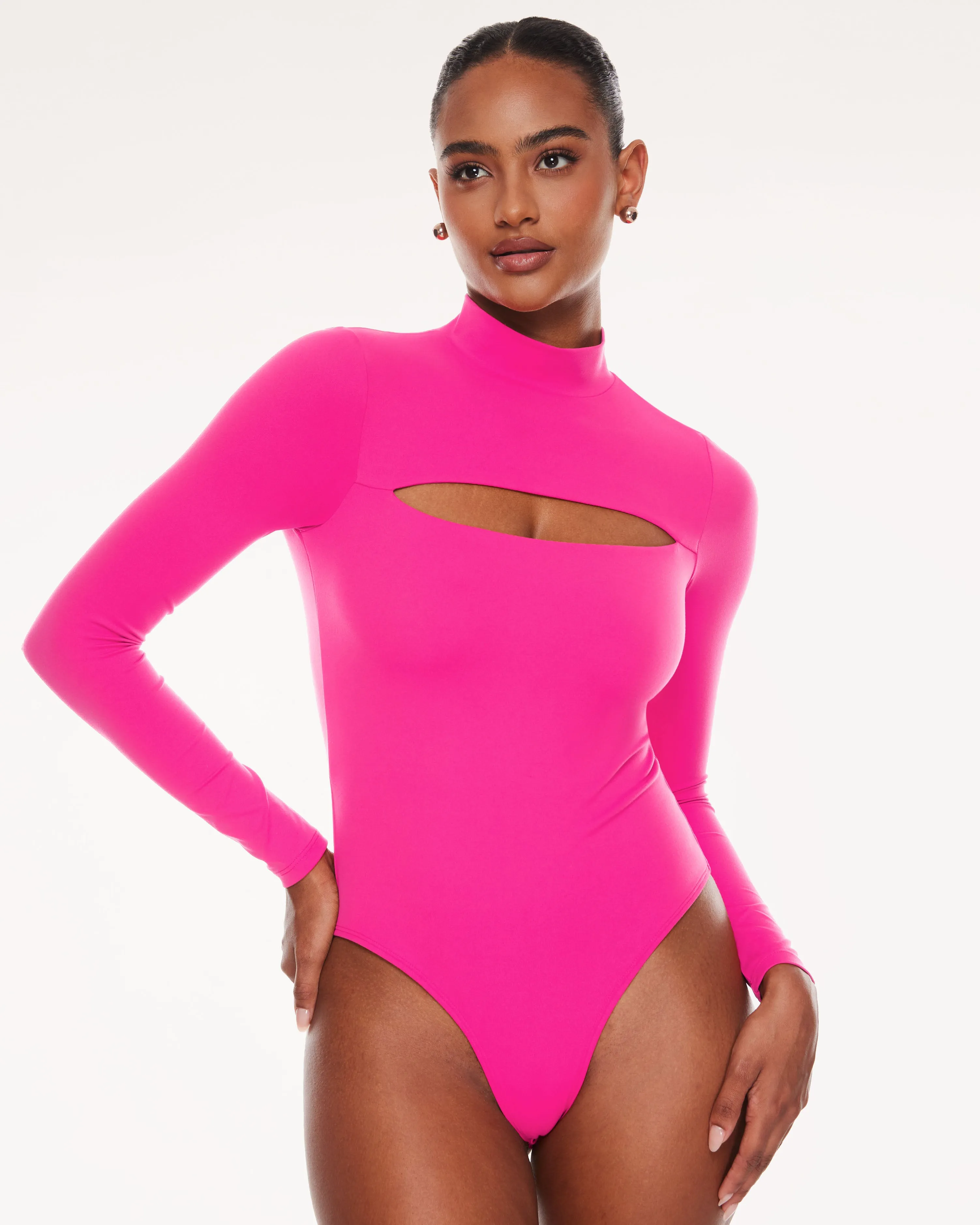 Cut Out Long Sleeve Bodysuit