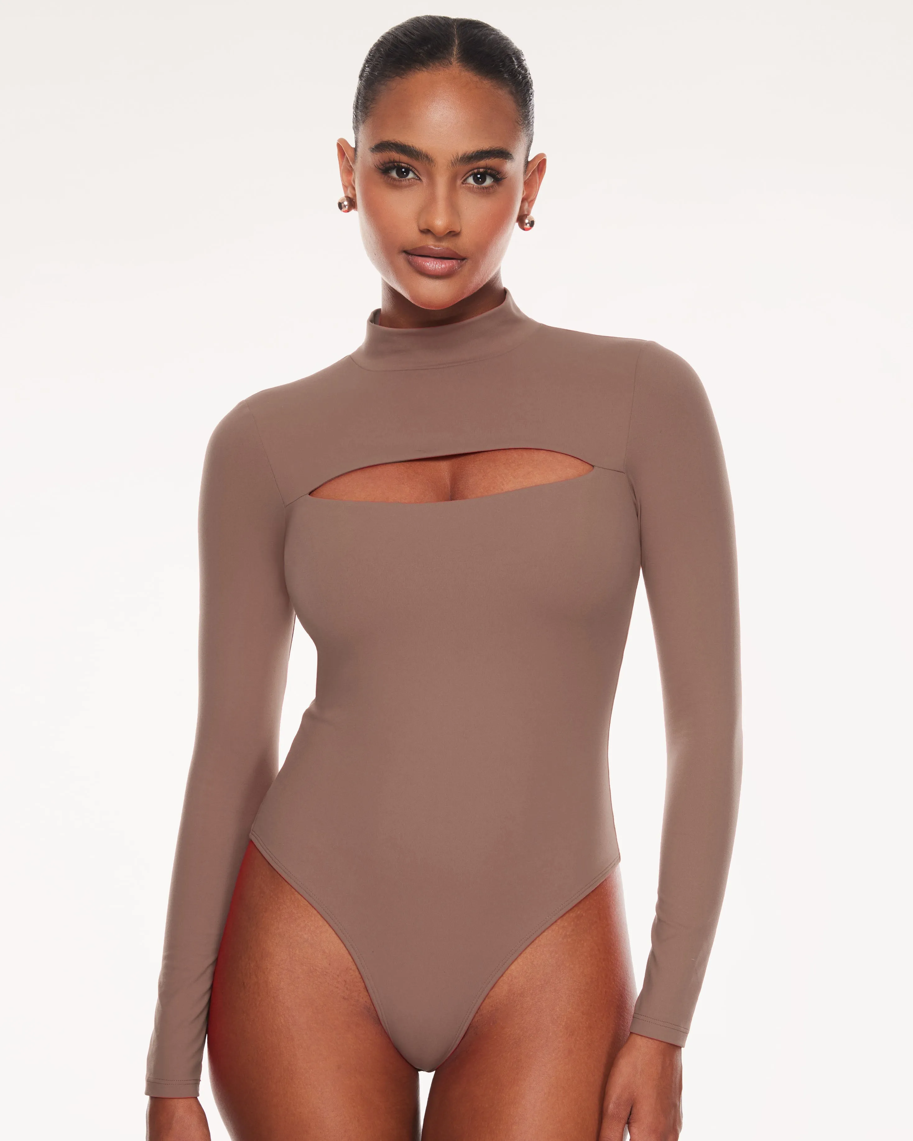 Cut Out Long Sleeve Bodysuit