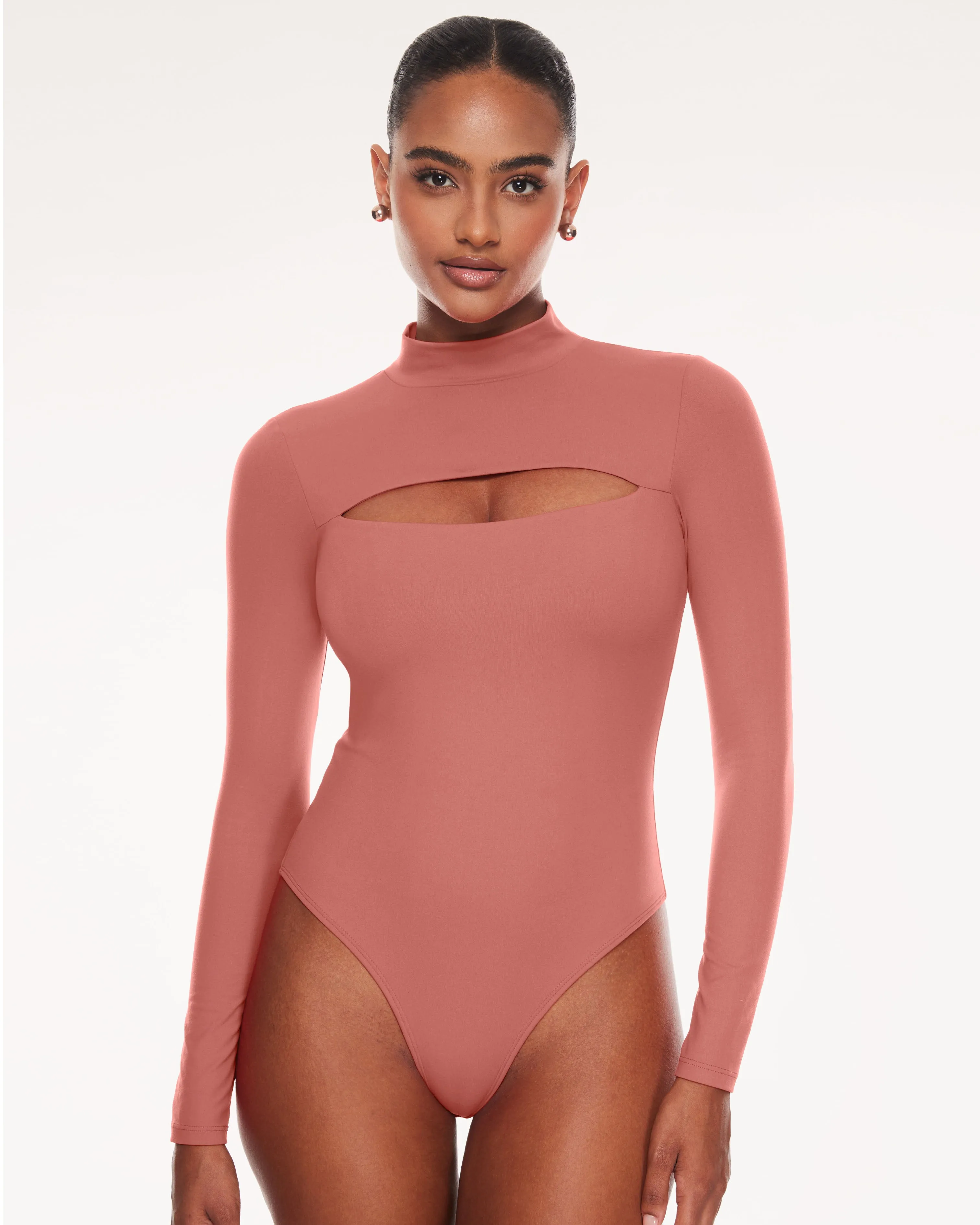 Cut Out Long Sleeve Bodysuit