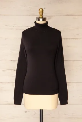 Derby Black | Knit Turtleneck w/ Long Sleeves