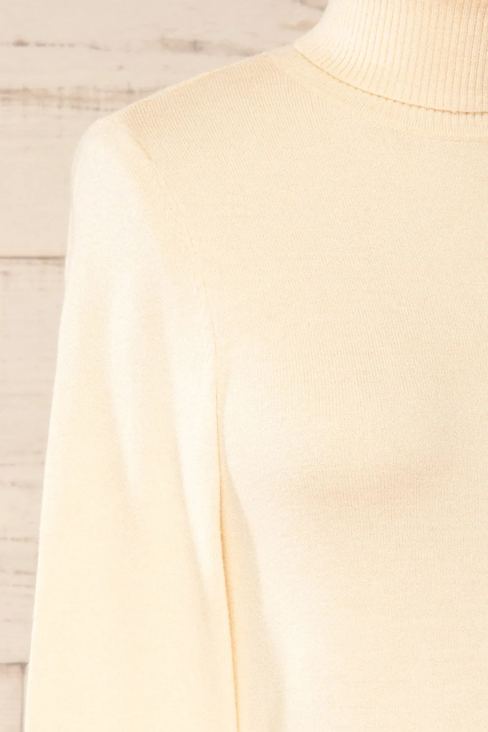 Derby Ivory | Knit Turtleneck w/ Long Sleeves