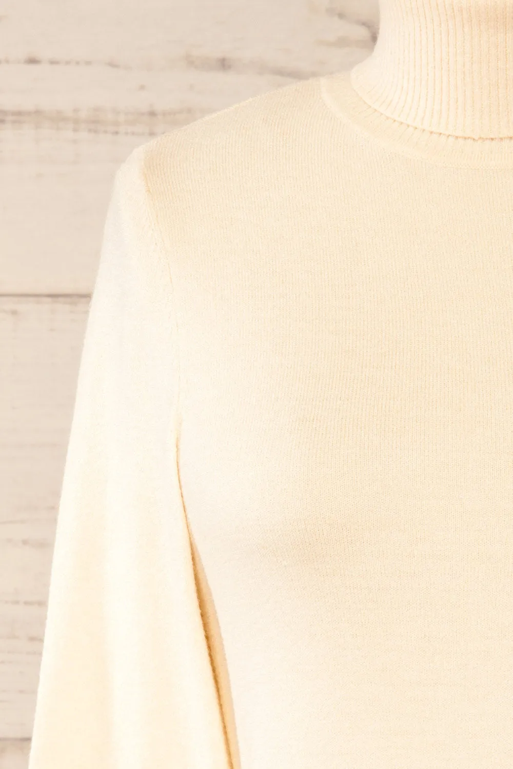 Derby Ivory | Knit Turtleneck w/ Long Sleeves
