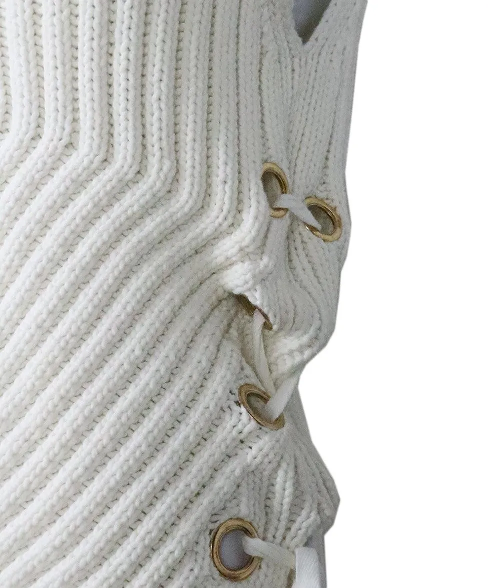 Derek Lam White Knit Sleeveless Turtleneck sz 4