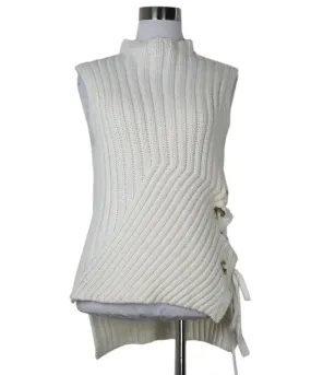 Derek Lam White Knit Sleeveless Turtleneck sz 4