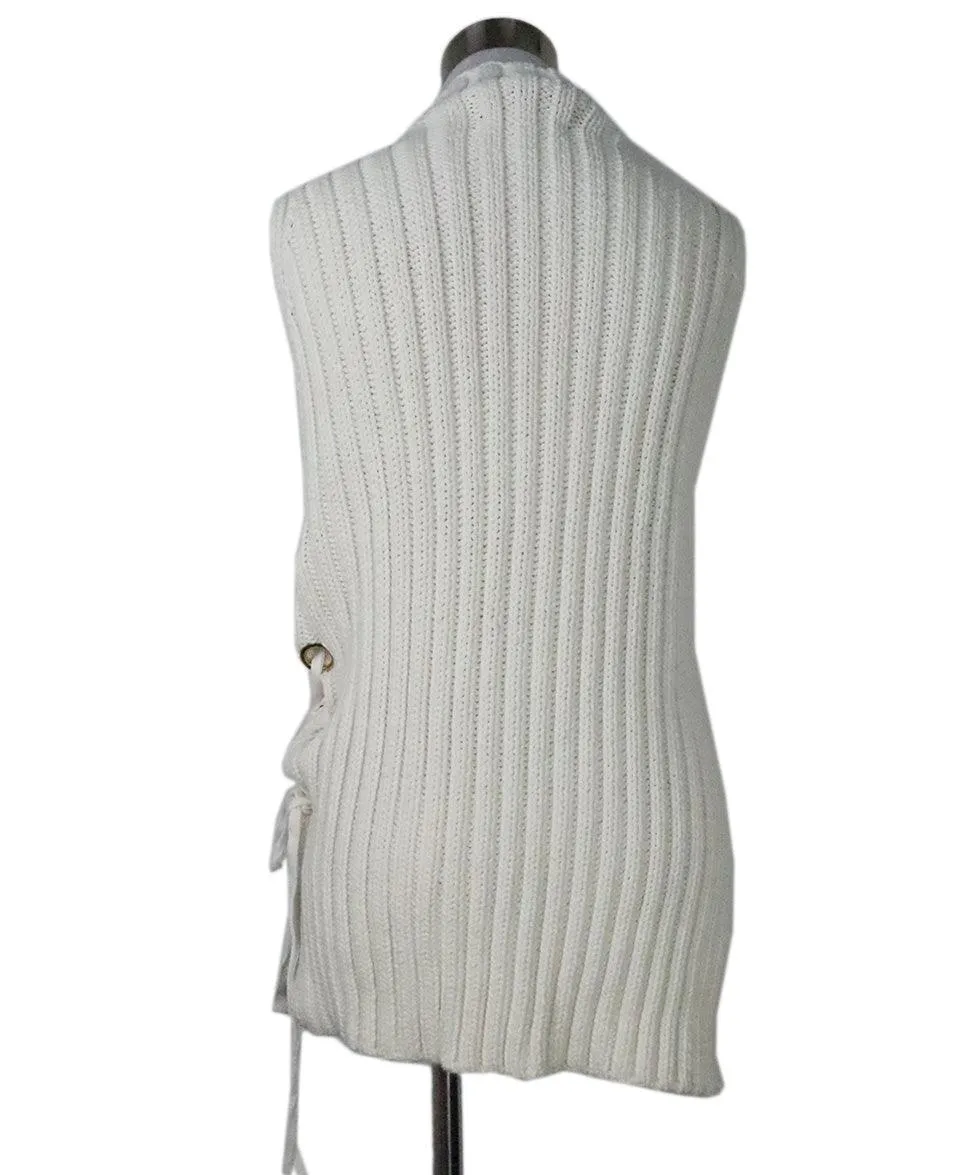 Derek Lam White Knit Sleeveless Turtleneck sz 4