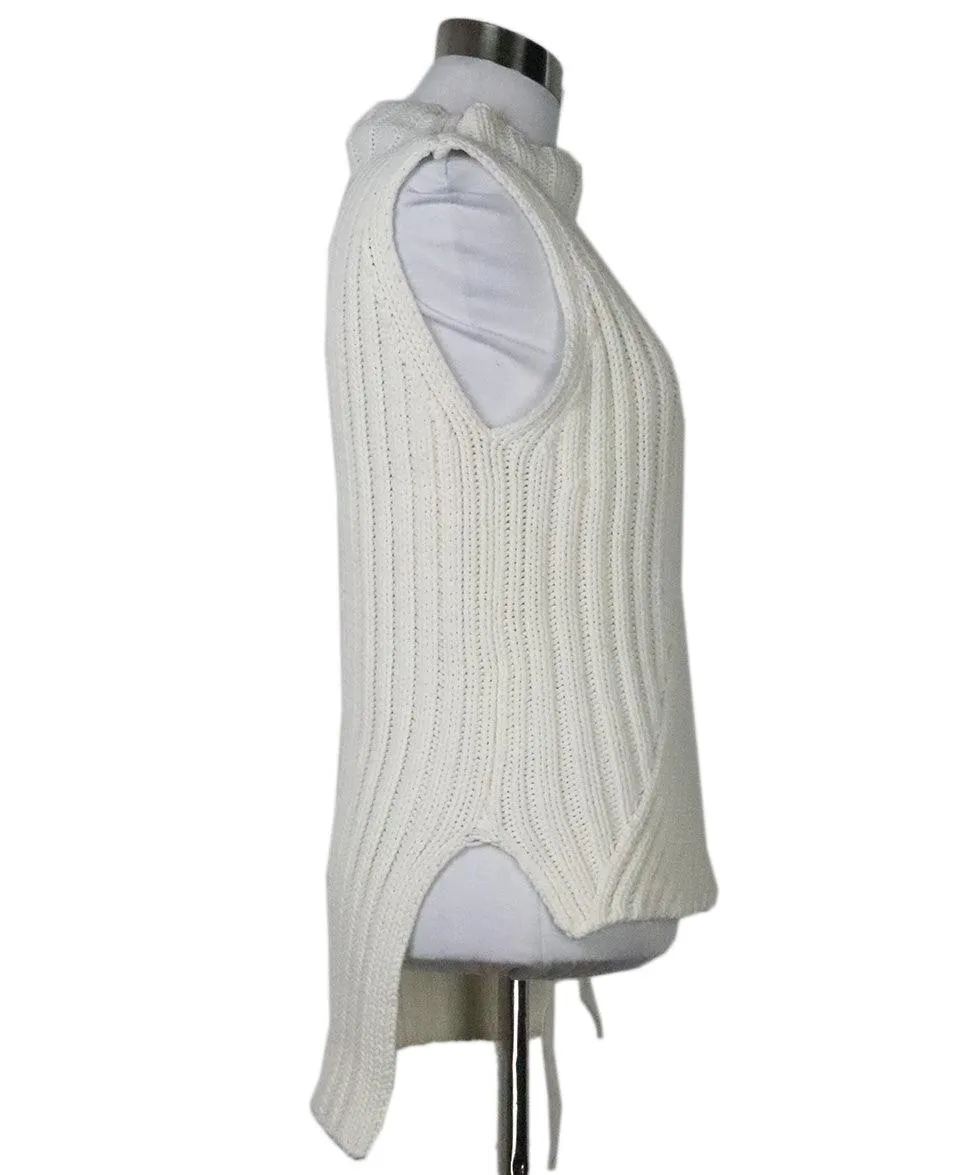 Derek Lam White Knit Sleeveless Turtleneck sz 4