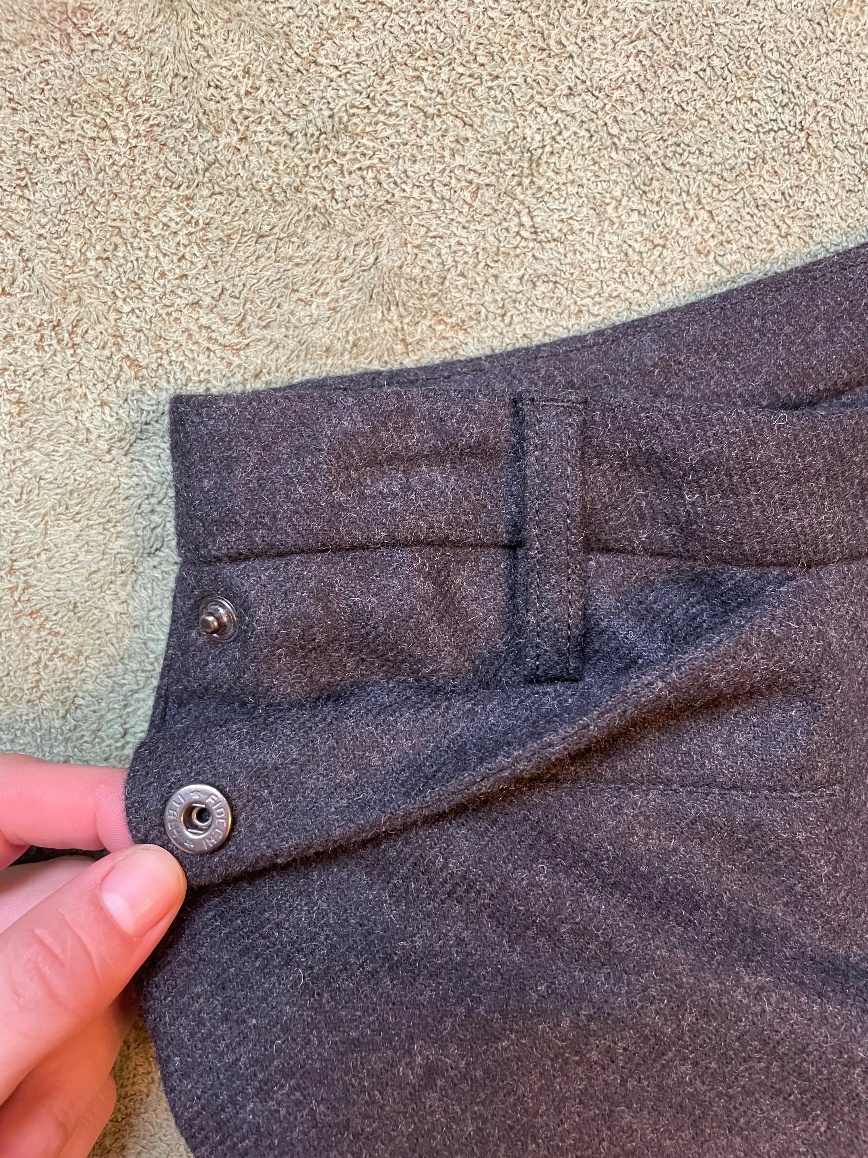 Dirk Bikkembergs 2000's grey wool straight trousers with pocket detail