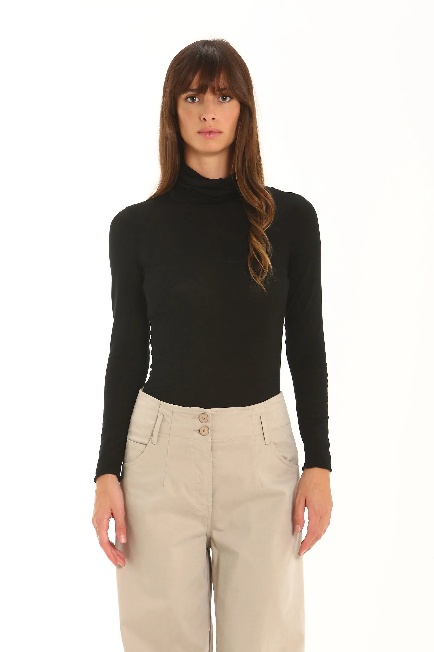 EGLE - Tencel Wool Blend Turtleneck T-Shirt