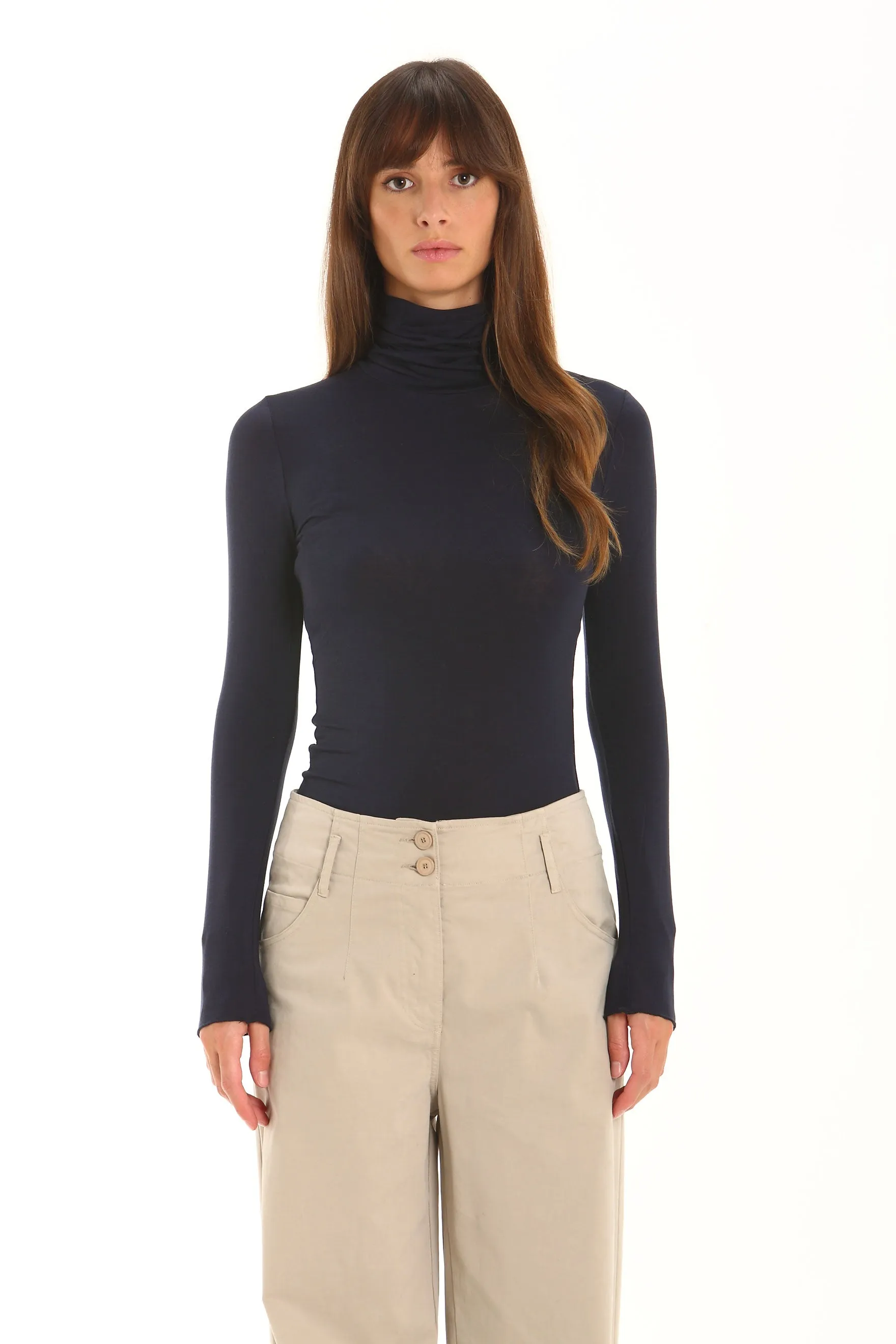 EGLE - Tencel Wool Blend Turtleneck T-Shirt