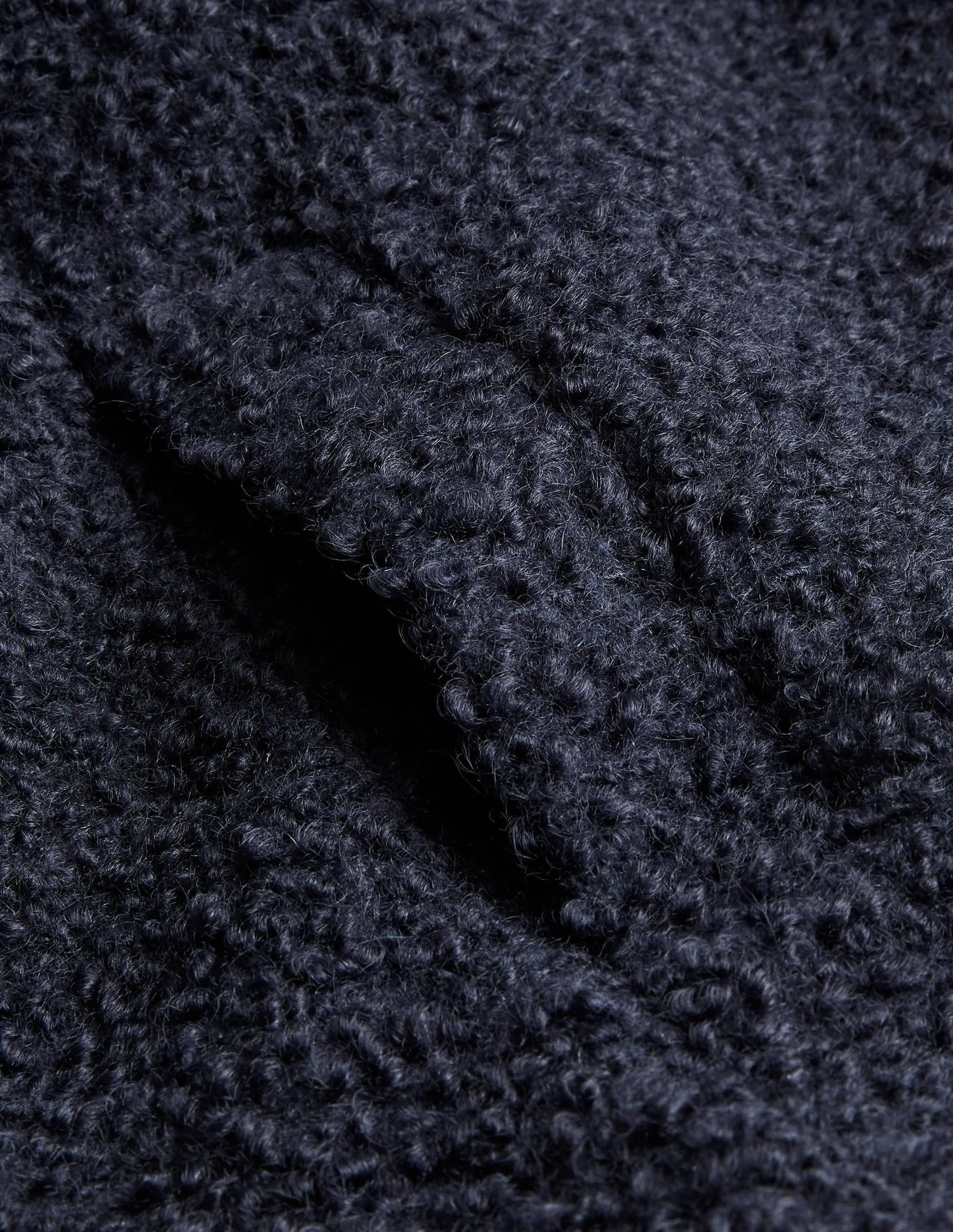 Elveden Textured Coat-Navy
