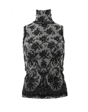 Floral Lace Turtleneck