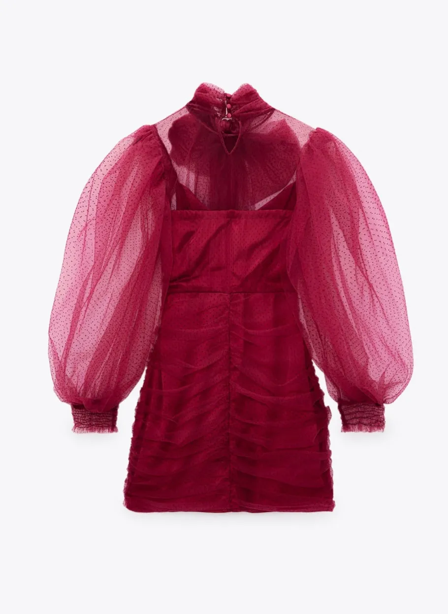 Fuchsia Mesh Dress