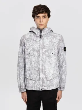 Giacca Parka in tela con Pigmento Grigio Perla