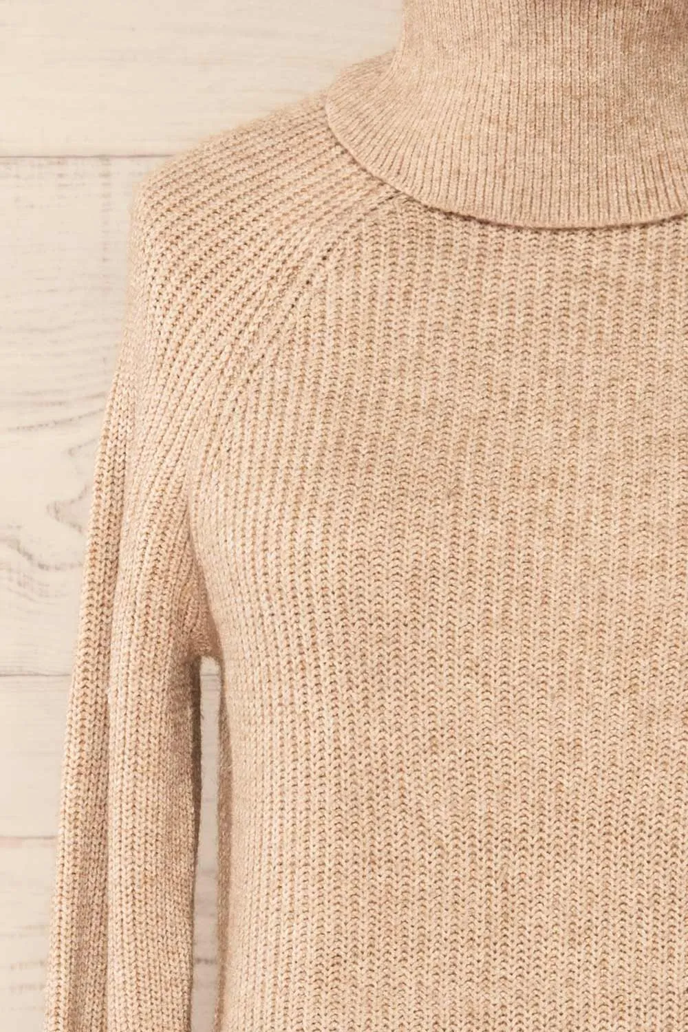 Granby Taupe | Knit Turtleneck Sweater