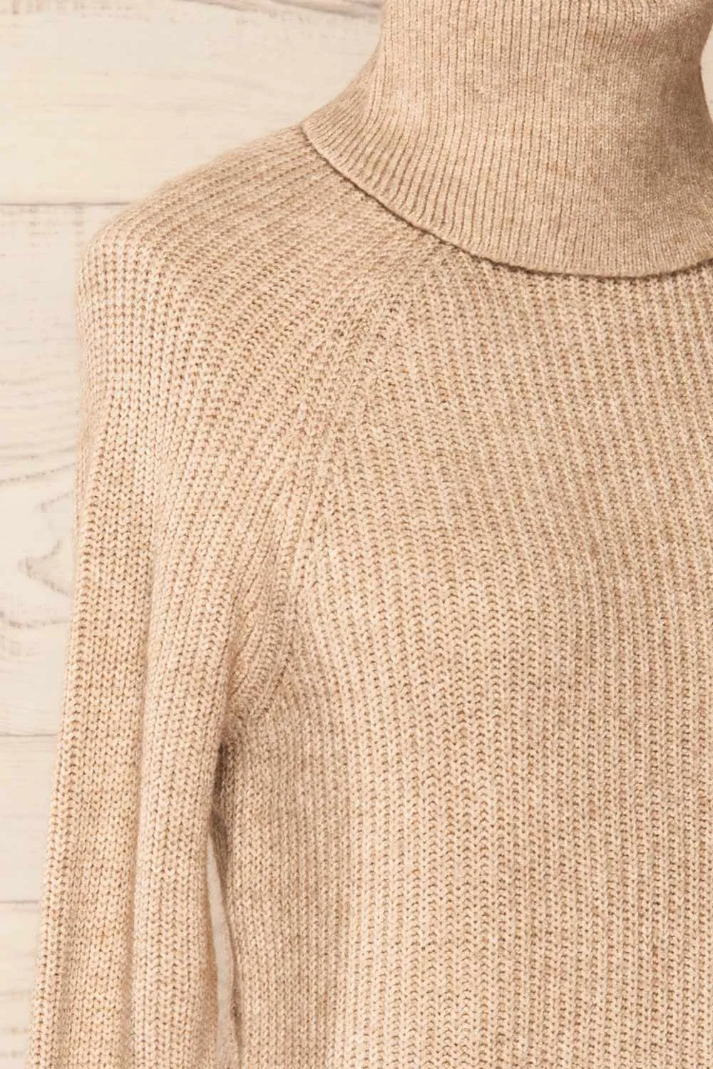 Granby Taupe | Knit Turtleneck Sweater